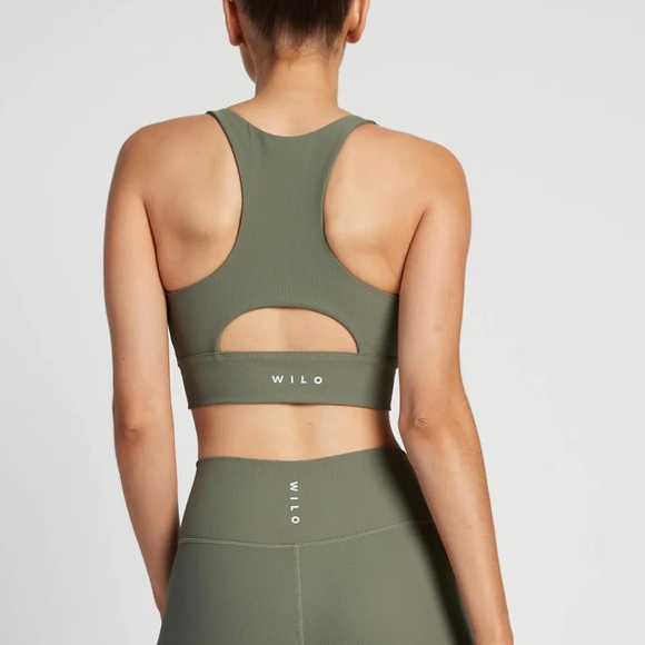 WILO Other - Wilo Base Ribbed Longline Sports Bra Medium M Khaki (Olive)